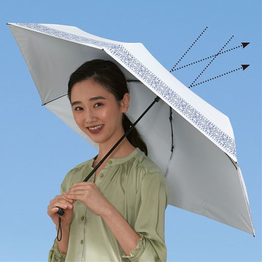 晴雨兼用 遮光 遮熱 軽量折り畳み日傘 セシール Cecile