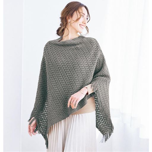 着る3wayニットストール セシール Cecile