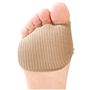 厚さ約5mmの繊維クッションが足裏の衝撃を吸収。<br>綿混素材でサラッと快適。 <br>5本指タイプでずれにくく、足指間の汗も吸収!