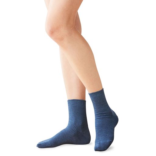 ファミリーリブソックス同色3足組 カラー豊富 21cm 27cm ロークルー丈 セシール Cecile