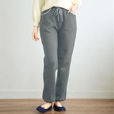 足口リブ付き裏起毛ゆったりルームパンツ