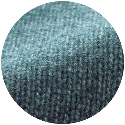 ティールグリーン 編み地拡大 雰囲気のある杢調カラー