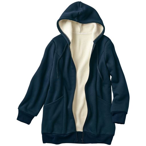 すっきり見え裏ボアロングパーカー セシール Cecile