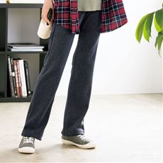 あったか!ぬく盛り裏シャギーゆったりストレートパンツ(あったか・選べる3レングス・帯電防止・UVカット・人気商品・節電対策)