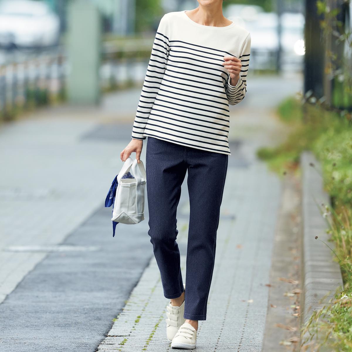 太ももゆったりニットデニムパンツ - ファッション通販なら 太ももゆったりニットデニムパンツ - ファッション通販なら