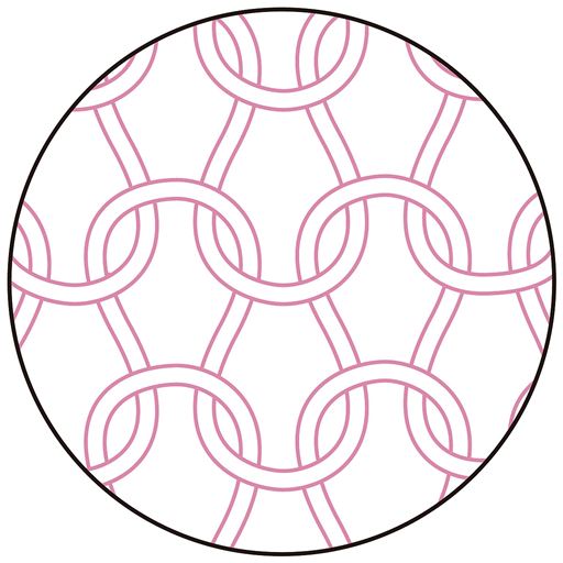 ゾッキはポリウレタン糸にナイロン糸を巻きつけたサポート糸のみを使用しています。<br>編み方は、平編みで1つの糸で編む手法。よりフィット感のあるのが特徴です。