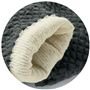 <シルク(肌側)> 絹紬糸使用ざっくりとした風合いが魅力です。 おうちはもちろん、外出先で冷えが気になるときにサッと着けられる足首専用のレッグウォーマーです。