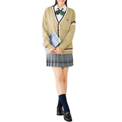 日本製ライン入りプリーツスカート 洗濯機ok スクール 制服 セシール Cecile
