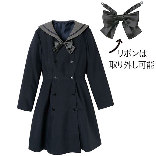 セーラーカラーワンピース 取り外せるリボン付き スクール 制服 セシール Cecile セーラーカラーワンピース 取り外せるリボン付き スクール 制服 セシール Cecile