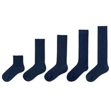 丈が選べる無地ソックス(5足組)(抗菌防臭)(かかと・つま先補強)(5丈展開)(スクールソックス)