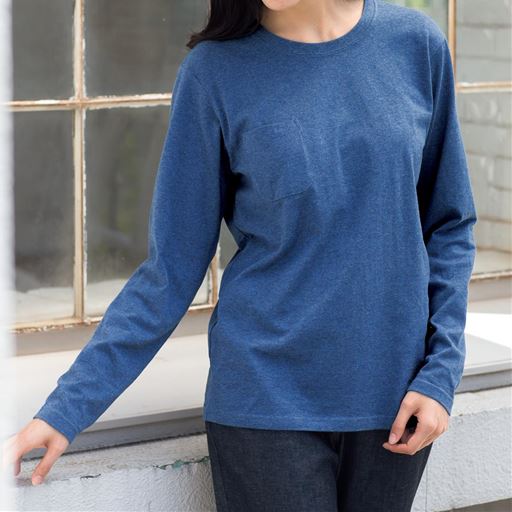 綿100 クルーネックtシャツ 長袖 セシール Cecile