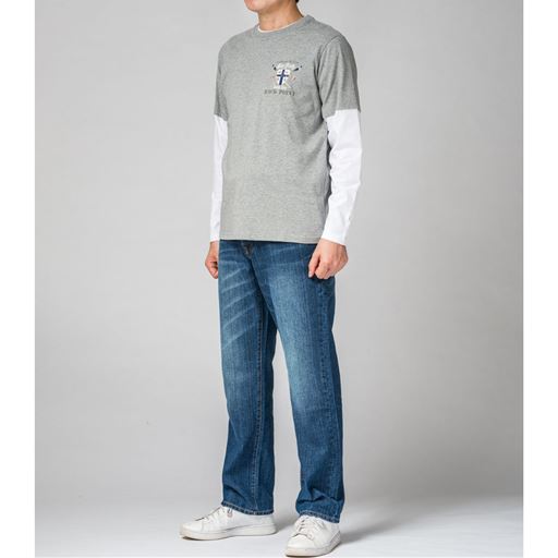 ストレッチレギュラーストレートジーンズ 11 5oz パンツリサーチ該当商品 セシール Cecile