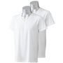 綿100%ならではの肌ざわりのよさに、吸汗速乾機能をプラスした半袖V首シャツ(2枚組)。<br>ホワイト