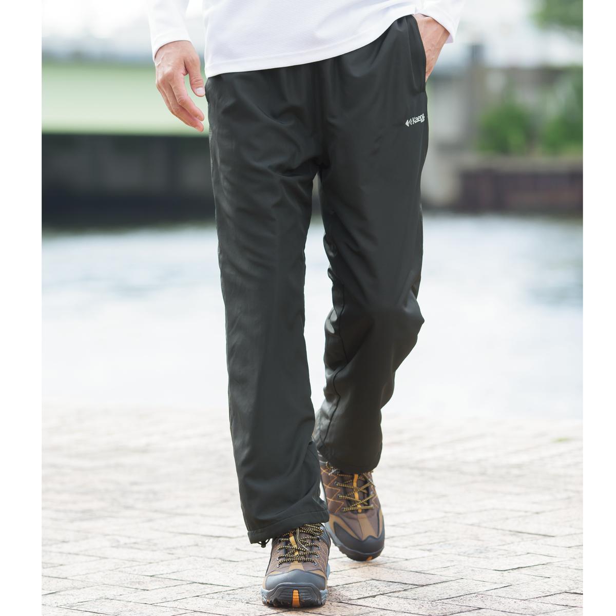 新品 LL XL Kaepa 裏フリース ナイロンパンツ UV 撥水加工 黒×ゴールド ケイパ 【SALE／97%OFF】