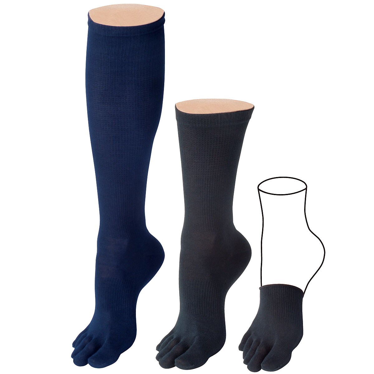 同色5足組 男の薄地5本指ソックス 抗菌防臭 ファッション通販ならセシール Cecile