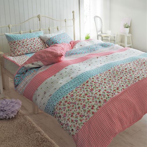 ピンク ※商品は掛け布団カバーです。<br>洗いざらしのガーゼが、やさしく軽やかに寝室を彩ります。<br>※枕カバーはCR-1127、パッドシーツはCZ-954を使用しています。