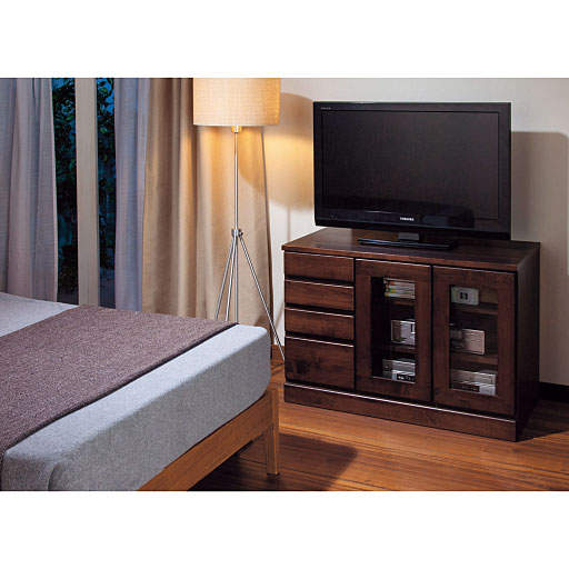 ダークブラウン 26(ボード幅90)<br>ハイタイプは寝室でベッド上からテレビを眺めるのにちょうどよいサイズ。 ※寸法の単位はcmです。