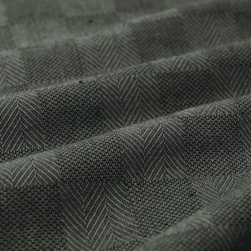表生地拡大(ブルーグレー)<br>丈夫なインド綿100%。格子柄の織です。