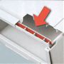 たわみにくい!<br>天板にアルミ製の補強板を採用してフレームの強度をアップ。積み重ねても下段が変形しにくく安定感十分。