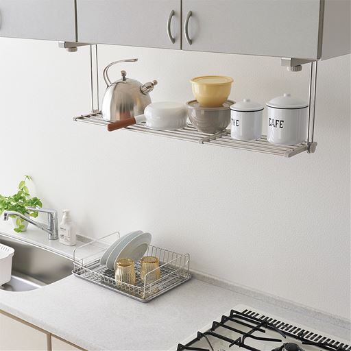 吊り戸棚下キッチンラック 伸縮棚 セシール Cecile