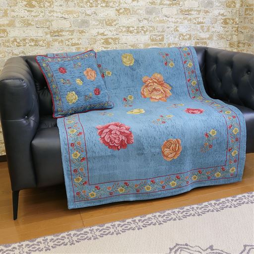 イタリア製ジャカード織ソファカバー フィオリート セシール Cecile