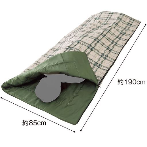 A (チェック柄)<br>もしもの時は、避難所などでの寝袋に。