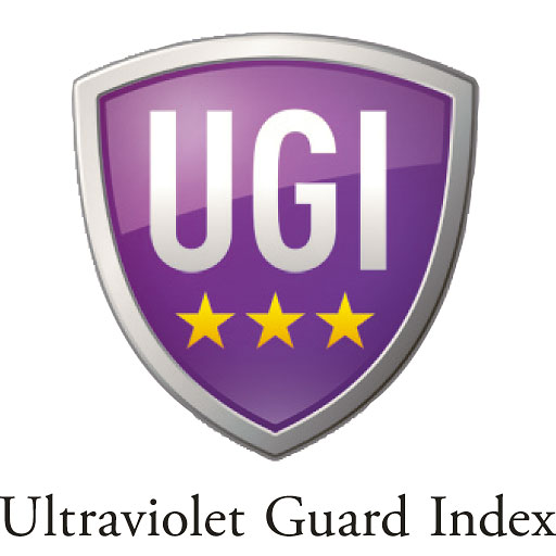 新紫外線対策カーテン(UGI)評価基準<br>UGIは、一般的なUVカットつき化粧品にもよく使われる、この3つの紫外線に注目し、人体の紫外線対策だけでなく、家具や床などの日焼け防止も含め、インテリアの観点から総合的に判断した指標です。