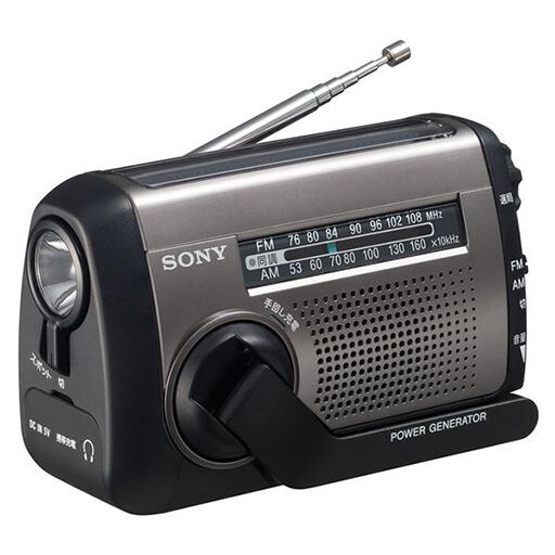 ソニー 手回し充電対応 FM/AMポータブルラジオ ICF-B99-S
