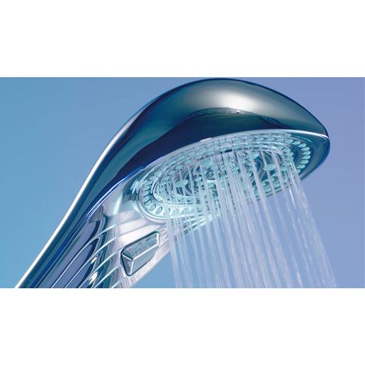 4つのシャワーモードで全身をトータルケア!<br>【パワー・ストレート】<br>通常より強めの水流で、広範囲の肌を一気に洗い流せます。