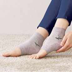 かかとケアソックス(かかと厚塗りシリコンシート内蔵・保湿ケア)(日本製)