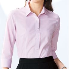 形態安定2枚組レギュラーカラーシャツ(七分袖)(洗濯機OK)