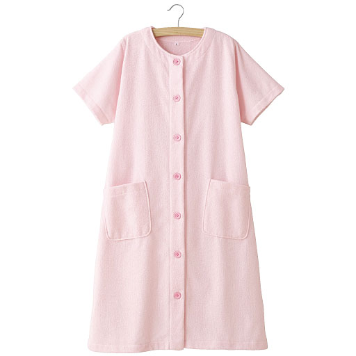 前開きタオルワンピース 綿100 濡れたままでも羽織れる吸水性 セシール Cecile 前開きタオルワンピース 綿100 濡れたままでも羽織れる吸水性 セシール Cecile