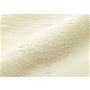アイボリー 生地拡大<br>凹凸感のあるサークル柄のふくれジャカードがモダンな肌にやさしい綿100%素材。