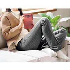 ぬく盛り裏シャギーゆったりストレートパンツ(あったか・選べる3レングス・静電防止)