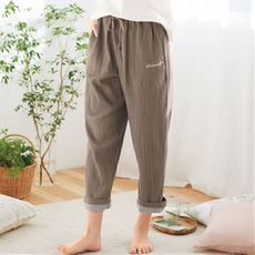 楊柳ダブルガーゼのコクーンルームパンツ