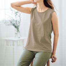 型崩れしにくいSZTシャツ スリーブレス(綿100%)