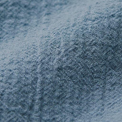 クラウドブルー 綿100% 凹凸のあるワッシャー素材で肌にサラリと快適