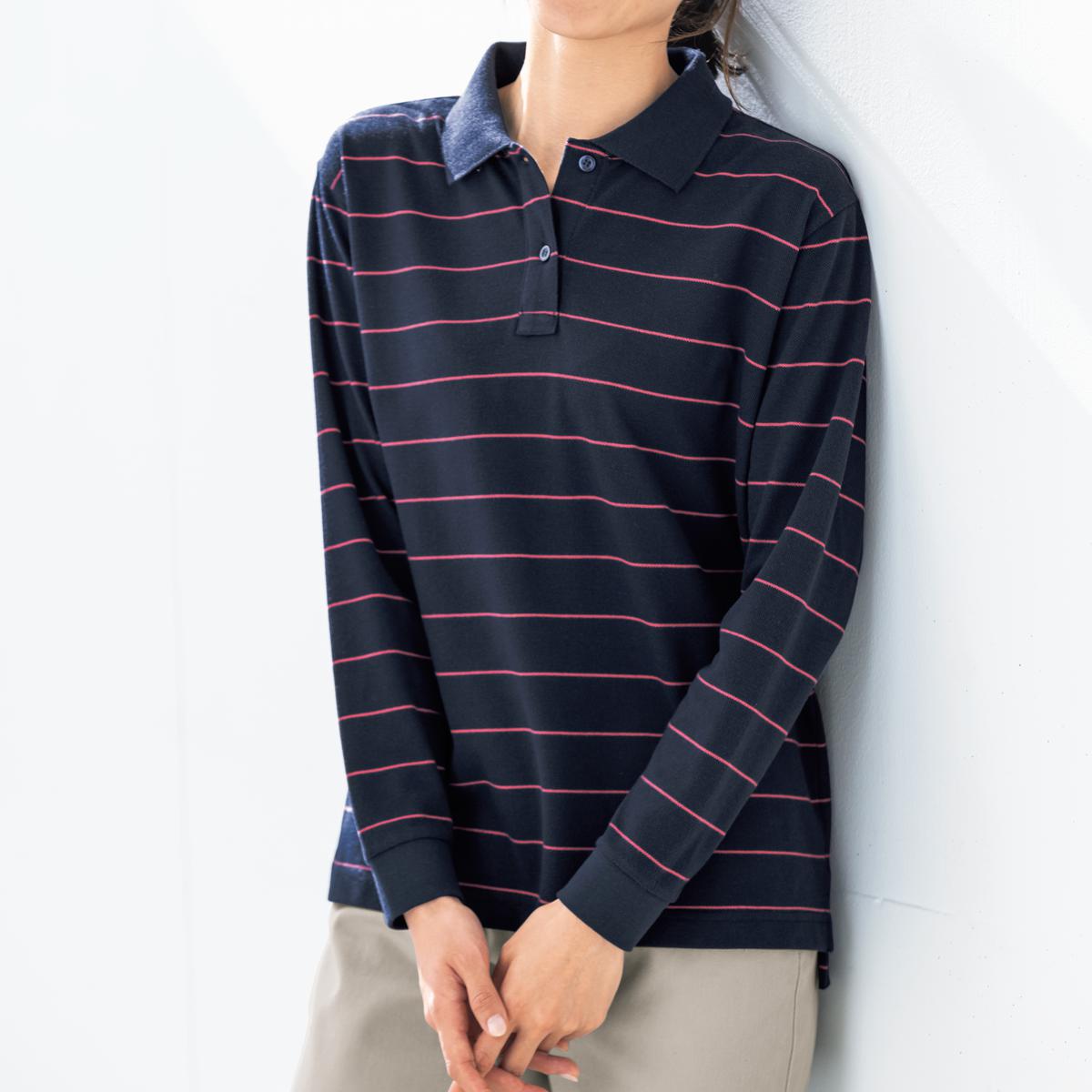 UVカットポロシャツ(長袖)(S～5L・洗濯機OK) - ファッション通販ならセシール(cecile)