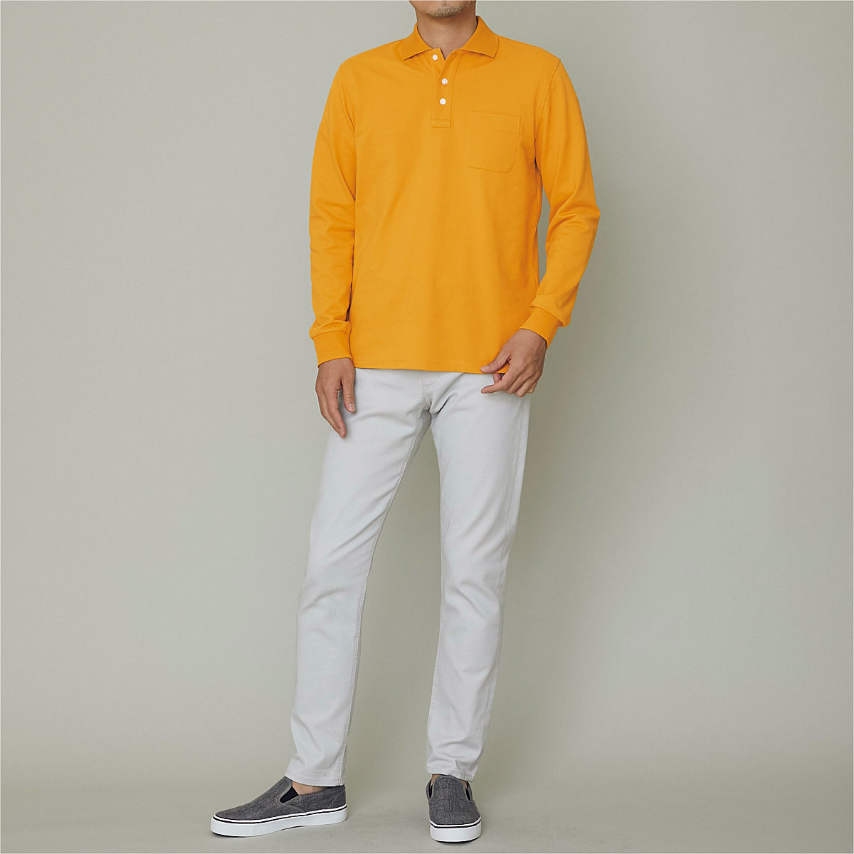 綿100 ポロシャツ 長袖 しっかり編地の鹿の子素材を使用 ファッション通販ならセシール Cecile