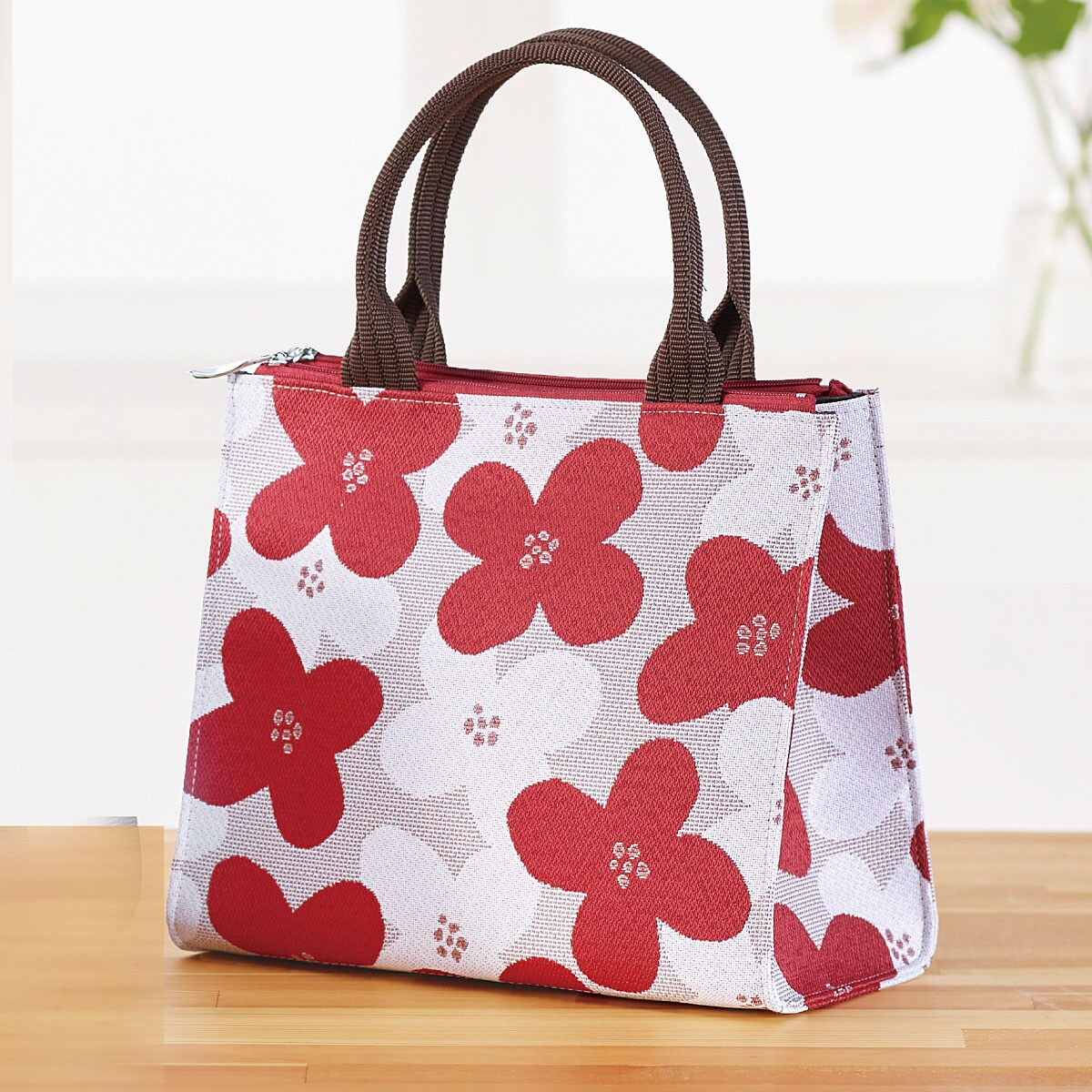 花柄手提げバッグ セシール Cecile