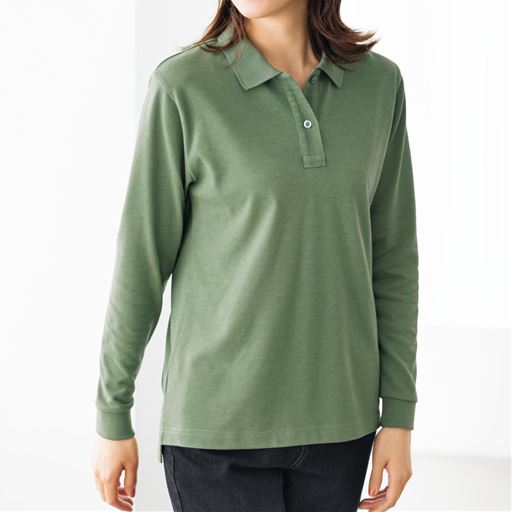 ポロシャツ(長袖)(UVカット・洗濯機OK・吸汗速乾・S～5L)