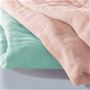 (上から) ピンク・ブルー<br>毛羽立ちの少ない綿100%コーマ糸を使用。肌あたりのやさしさにこだわった素材です。