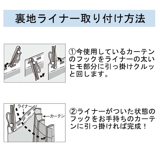 裏地ライナー取り付け方法