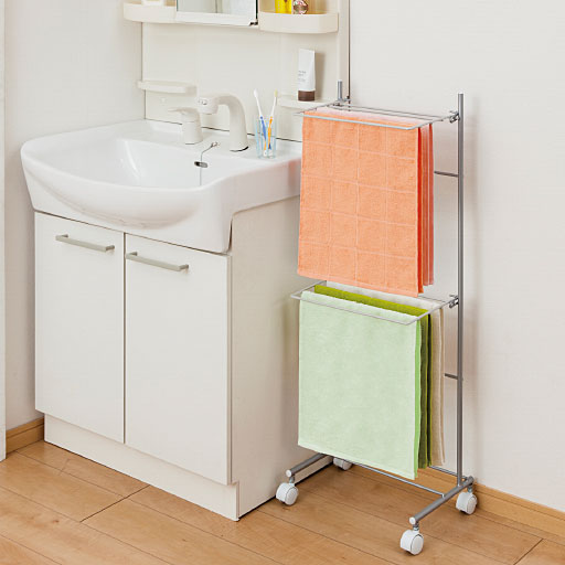 タオルハンガー スリムな2段式 インテリアの通販ならセシール Cecile