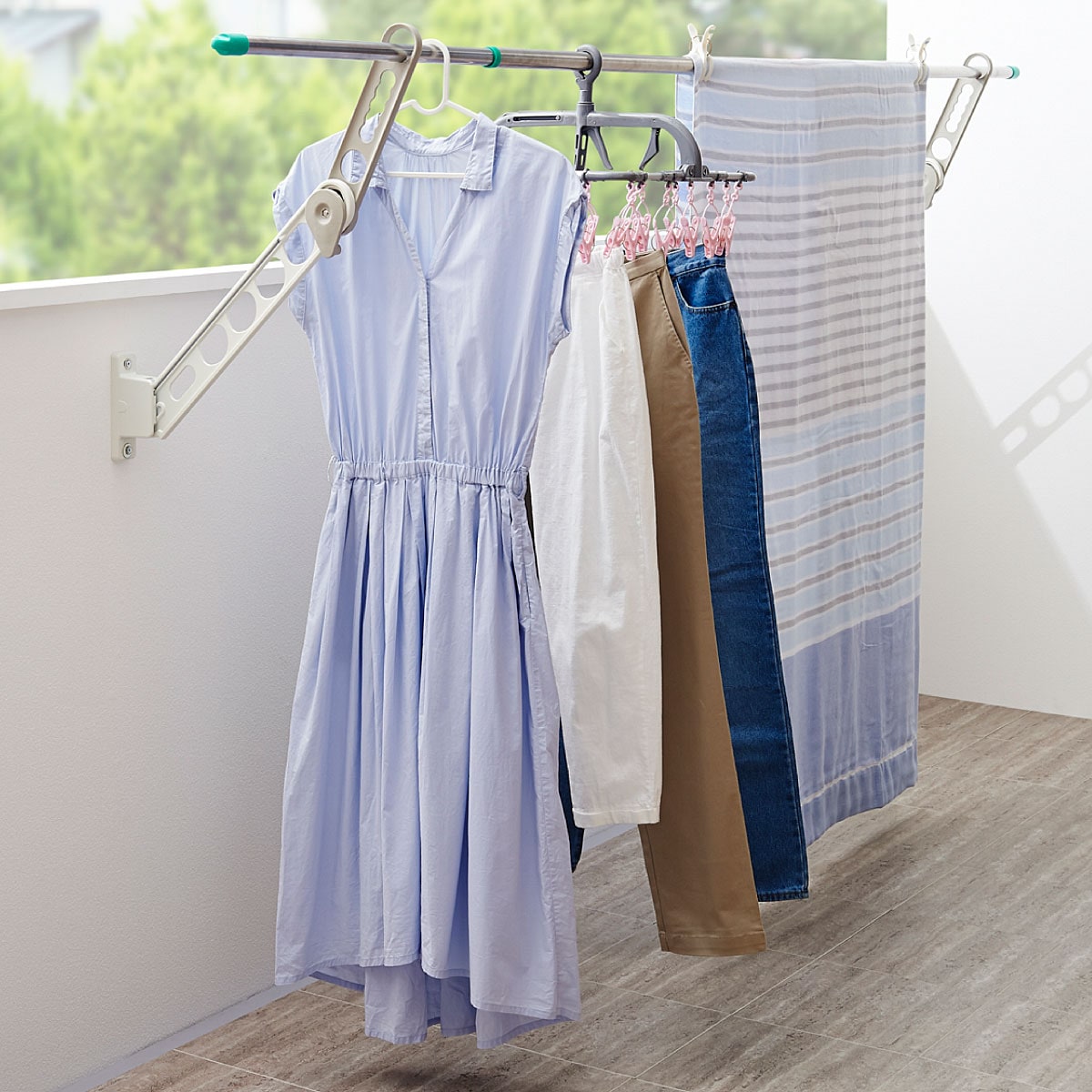 お助け物干し竿アップ インテリアの通販ならセシール Cecile
