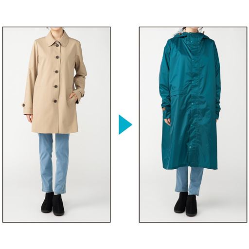 ゆったり身幅なのに見た目はすっきり<br>コートの上に着用しても窮屈感がなくラク<br>※現在こちらの色は販売しておりません。