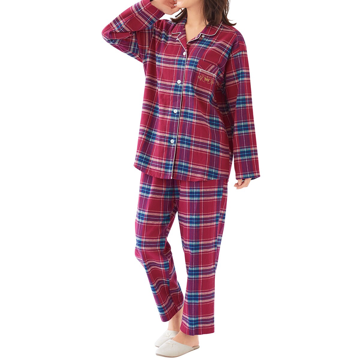 起毛ビエラ シャツパジャマ 綿100 ファッション通販ならセシール Cecile