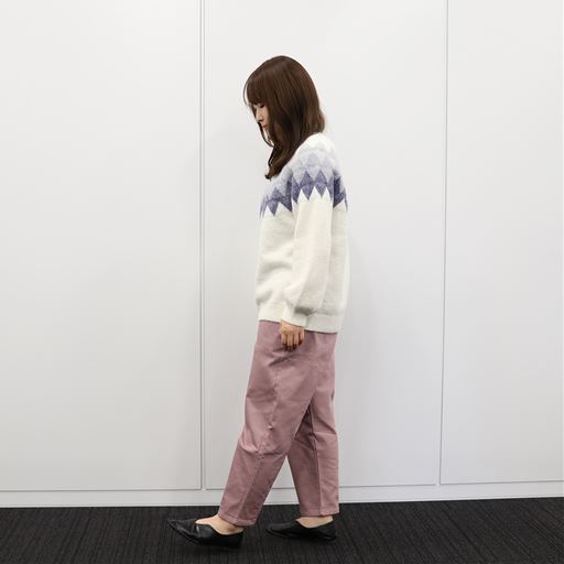 あったか求心柄ニットプルオーバー