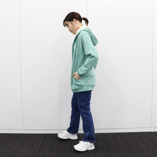 ミント コーディネート例(スタッフ身長161cm、着用Mサイズ)<br>※Tシャツは品番:NB-6651、パンツは品番:MP-1921