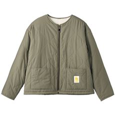 中わたとふかふかボアで暖かリバーシブルジャケット(moz)